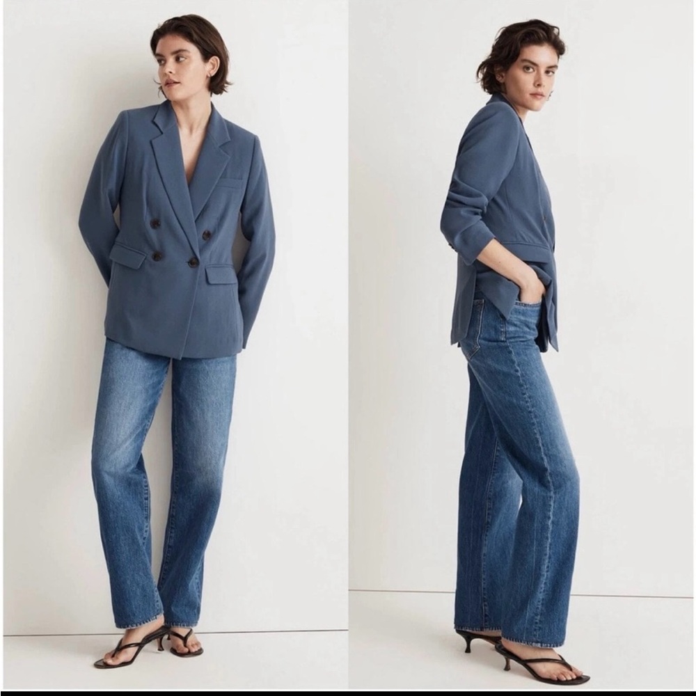 MADEWELL The Rosedale Blazer In Crepe Nighttime‎